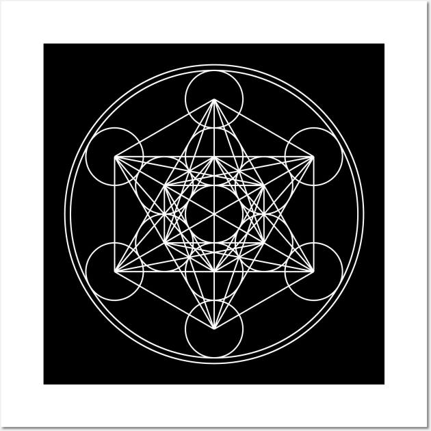 metatron's cube sacred geometry Wall Art by TOTEM clothing